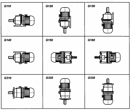 Варианты сборки редуктора 4-МП