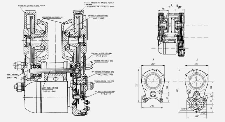 Редуктор РВЦ-320, Тележка ТШП-25