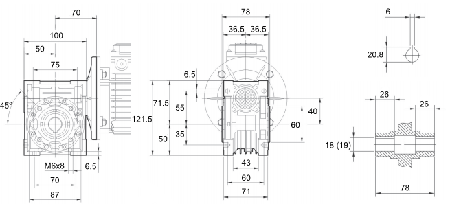 Редуктор NMRW 040