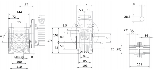 Редуктор NMRW 063