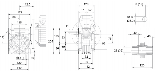 Редуктор NMRW 075