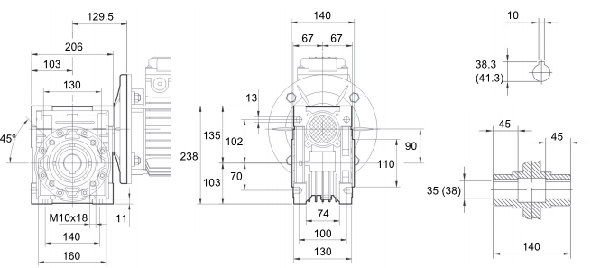 Редуктор NMRW 090