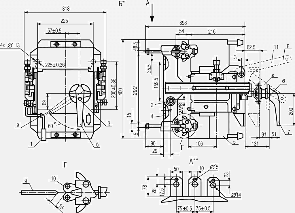 Выдвижное исполнение выключателя А-3796